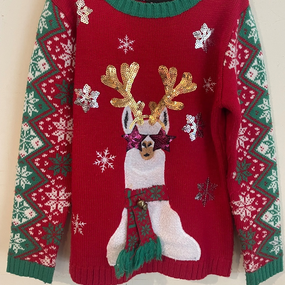 EUC Llama / Alpaca Christmas Sweater